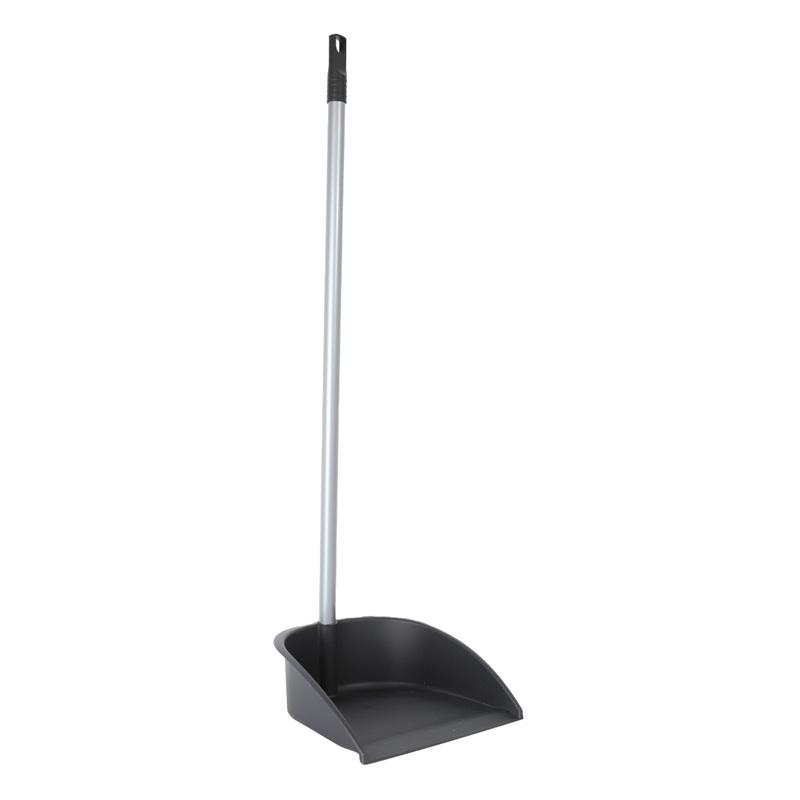 RECOGEDOR BASIC NEGRO CON PALO METALICO